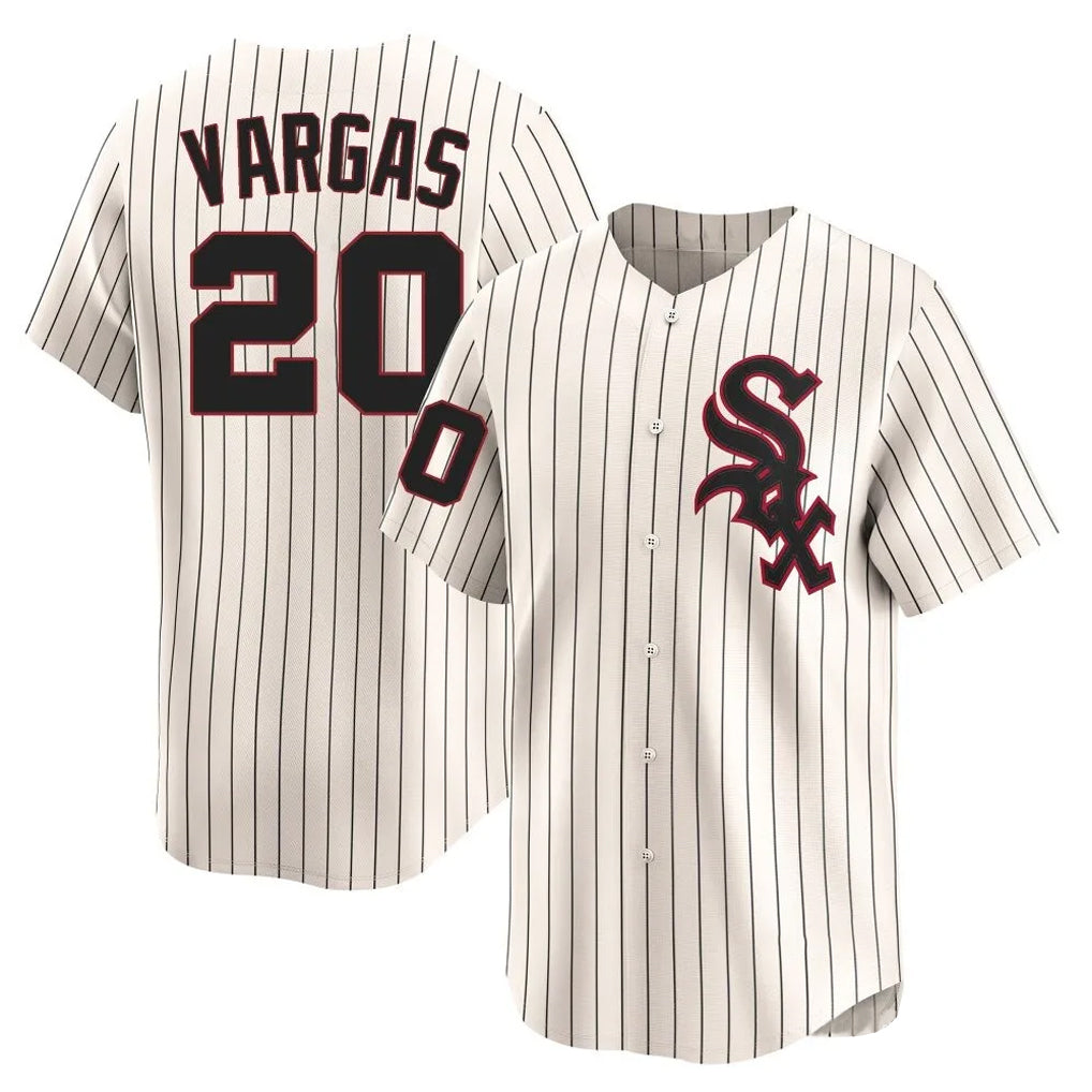 MATTH C.White Sox #20 Miguel Vargas Player Cream Cooperstown Collection Limited Home Stitched Jerseys