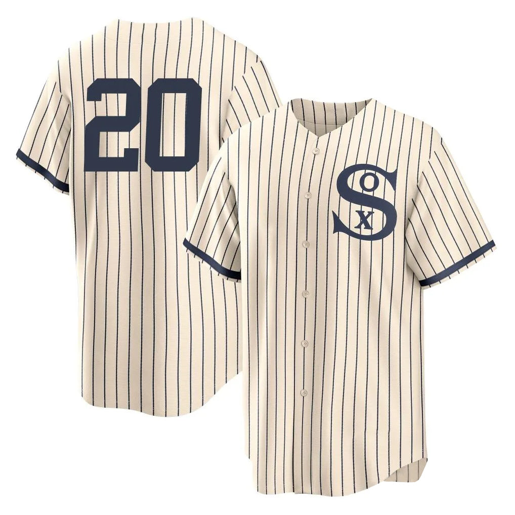 MATTH C.White Sox #20 Miguel Vargas Player Cream Field of Dreams Home Game Stitched Jerseys