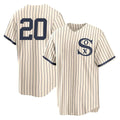 MATTH C.White Sox #20 Miguel Vargas Player Cream Field of Dreams Home Game Stitched Jerseys