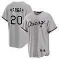 MATTH C.White Sox #20 Miguel Vargas Player Gray Home Game Stitched Jerseys
