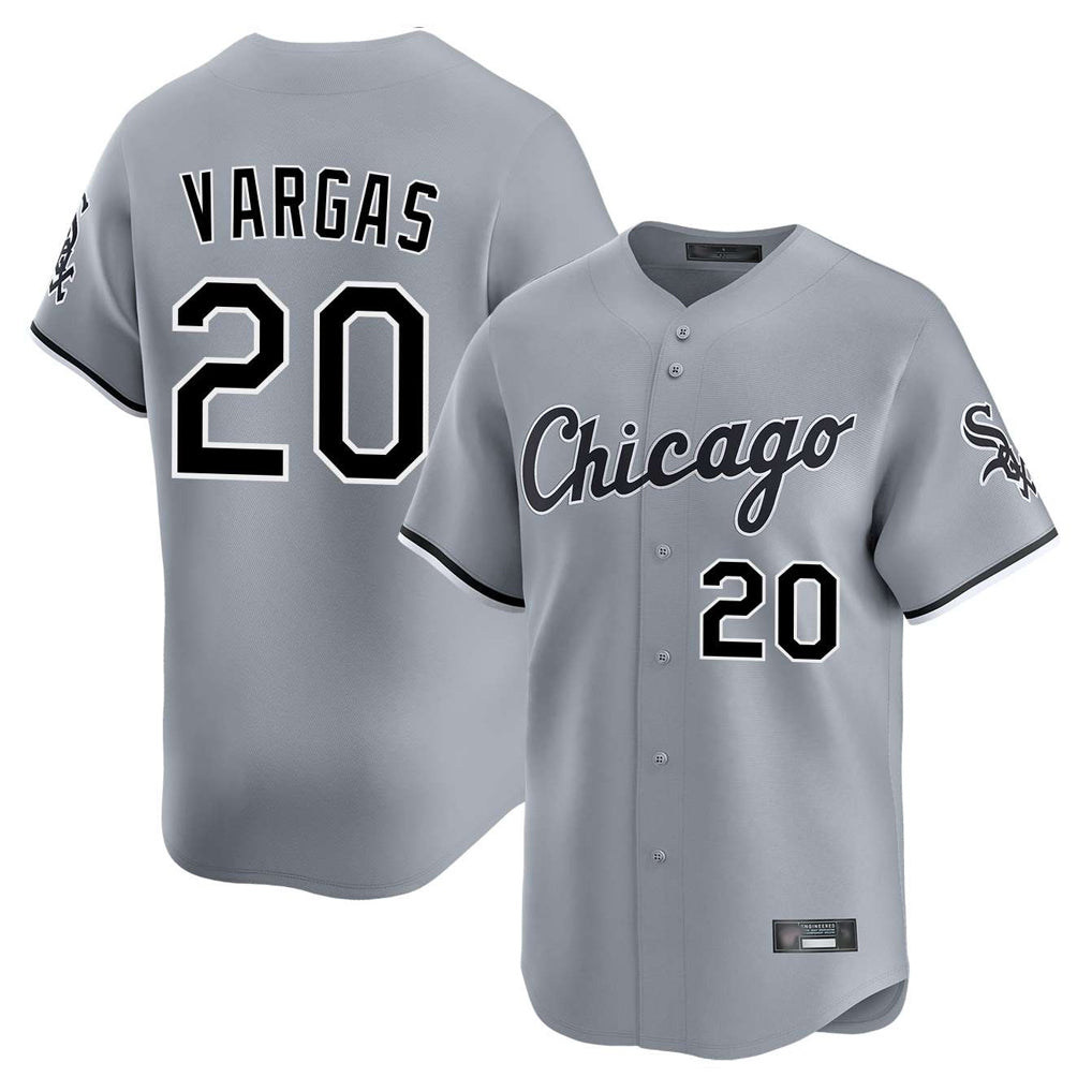 MATTH C.White Sox #20 Miguel Vargas Player Gray Road Limited Home Stitched Jerseys