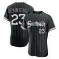 MATTH C.White Sox #23 Andrew Benintendi Player Black City Connect Limited Elite Home Stitched Jerseys