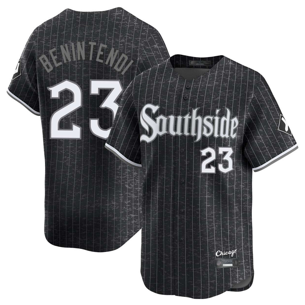 MATTH C.White Sox #23 Andrew Benintendi Player Black City Connect Limited Home Stitched Jerseys