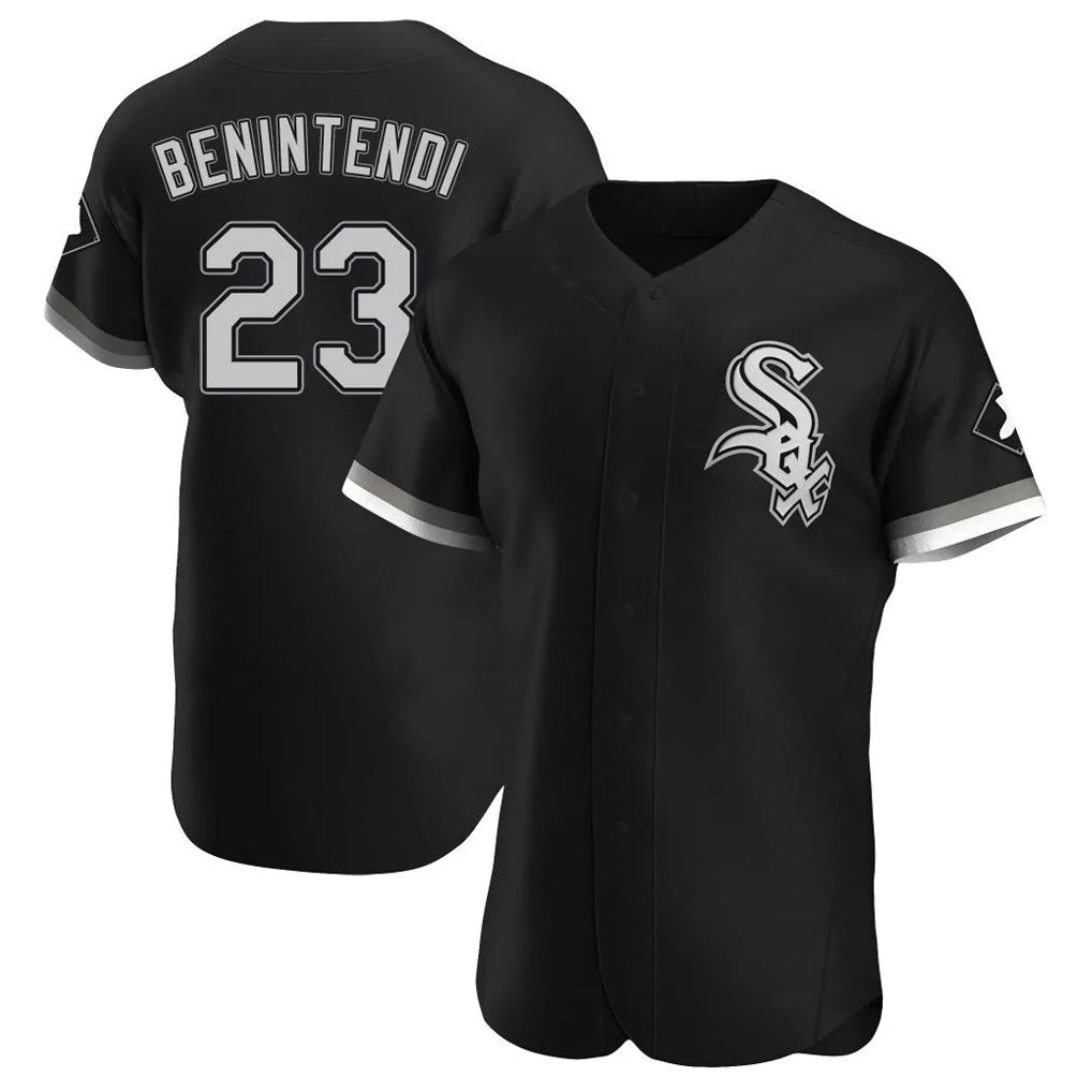 MATTH C.White Sox #23 Andrew Benintendi Player Black Limited Elite Home Stitched Jerseys