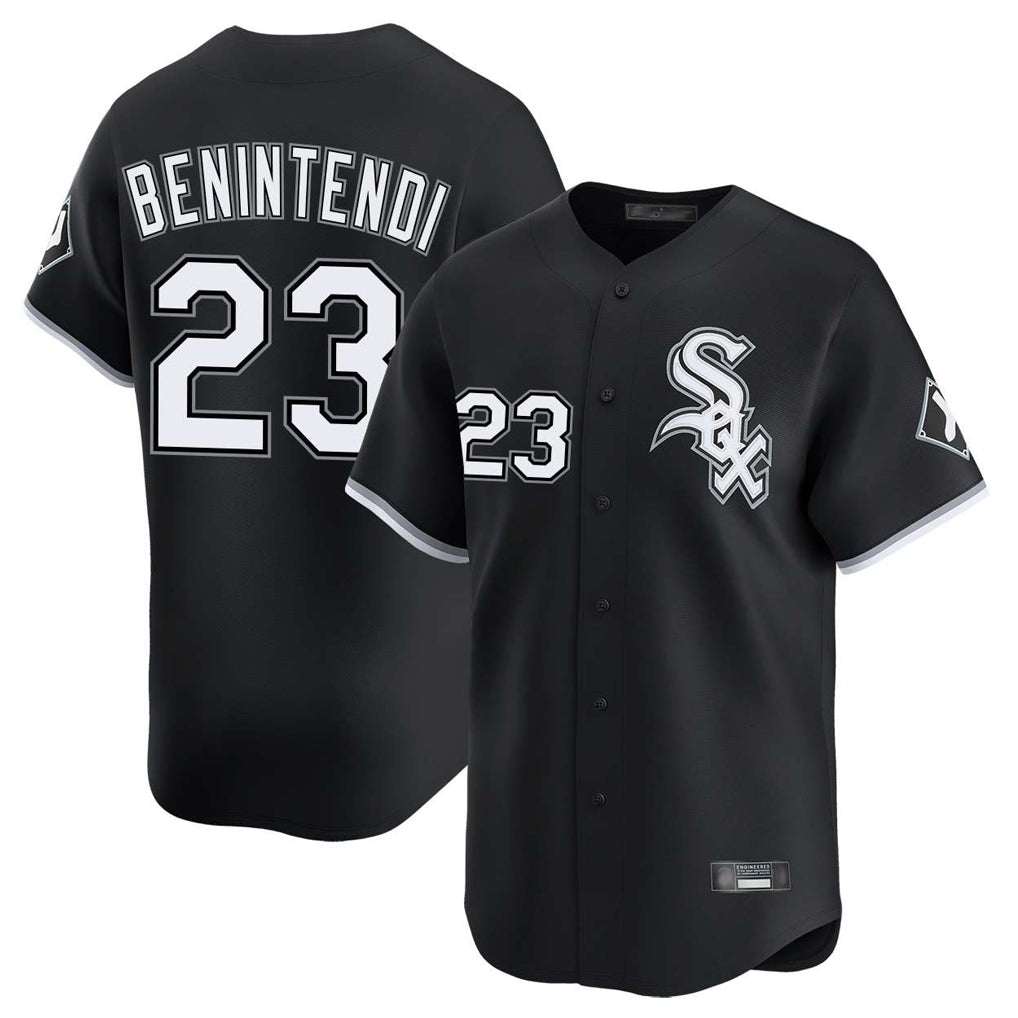 MATTH C.White Sox #23 Andrew Benintendi Player Black Limited Home Stitched Jerseys