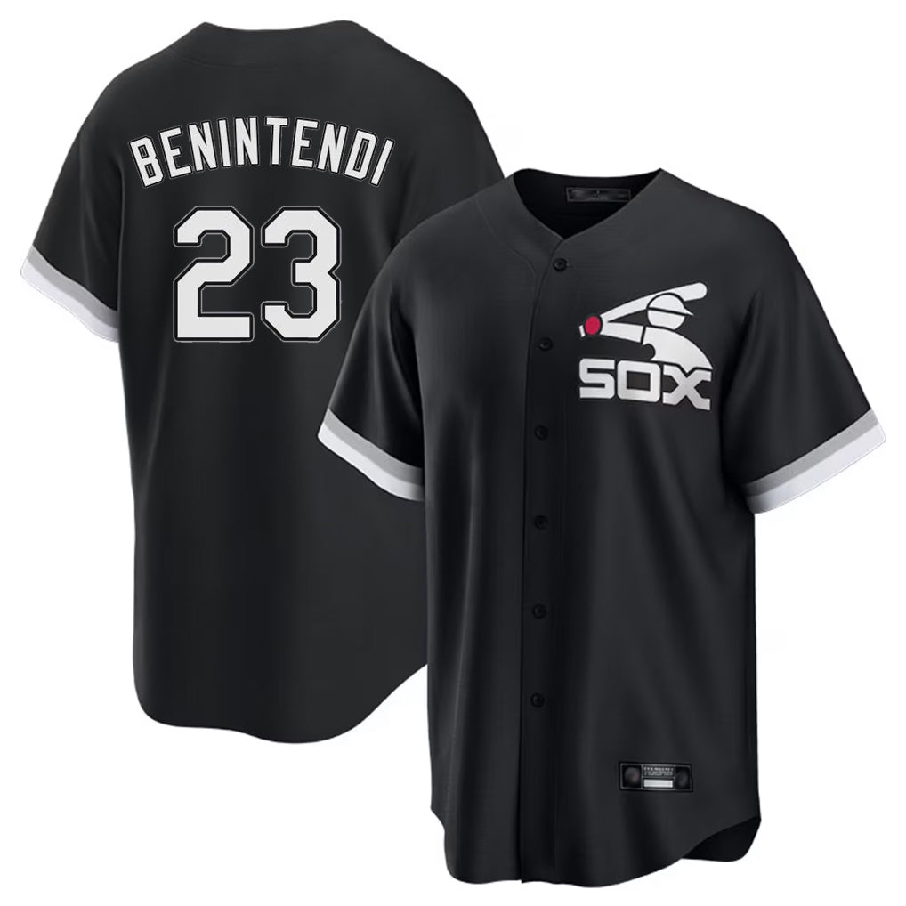 MATTH C.White Sox #23 Andrew Benintendi Player Black Spring Training Game Stitched Jerseys