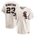 MATTH C.White Sox #23 Andrew Benintendi Player Cream Cooperstown Collection Limited Home Stitched Jerseys