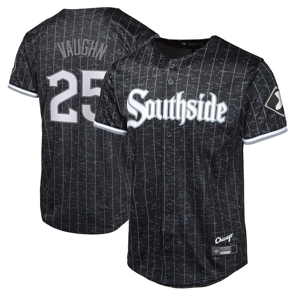MATTH C.White Sox #25 Andrew Vaughn Player Black City Connect Home Game Stitched Jerseys