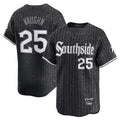 MATTH C.White Sox #25 Andrew Vaughn Player Black City Connect Limited Home Stitched Jerseys