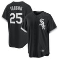 MATTH C.White Sox #25 Andrew Vaughn Player Black Home Game Stitched Jerseys