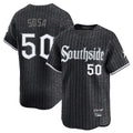 MATTH C.White Sox #50 Lenyn Sosa Player Black City Connect Limited Home Stitched Jerseys