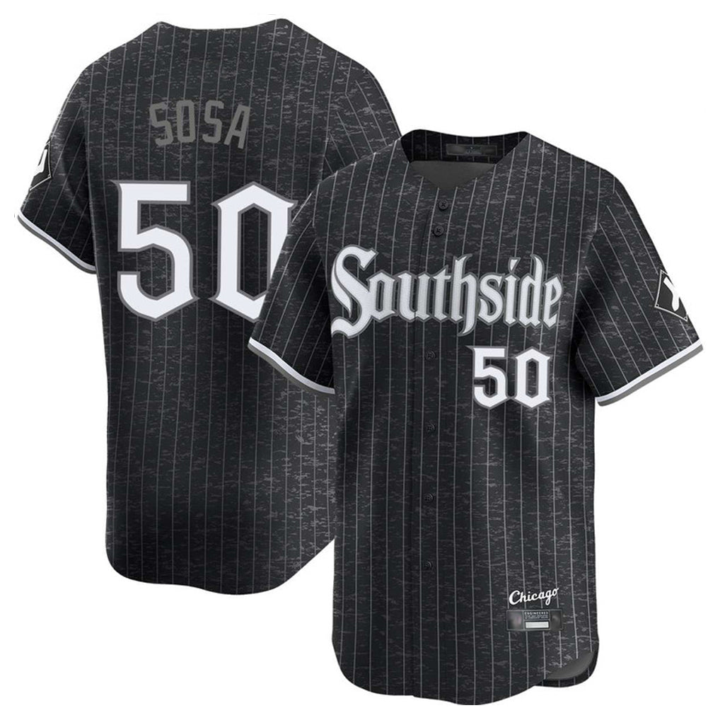 MATTH C.White Sox #50 Lenyn Sosa Player Black City Connect Limited Home Stitched Jerseys