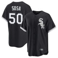 MATTH C.White Sox #50 Lenyn Sosa Player Black Home Game Stitched Jerseys