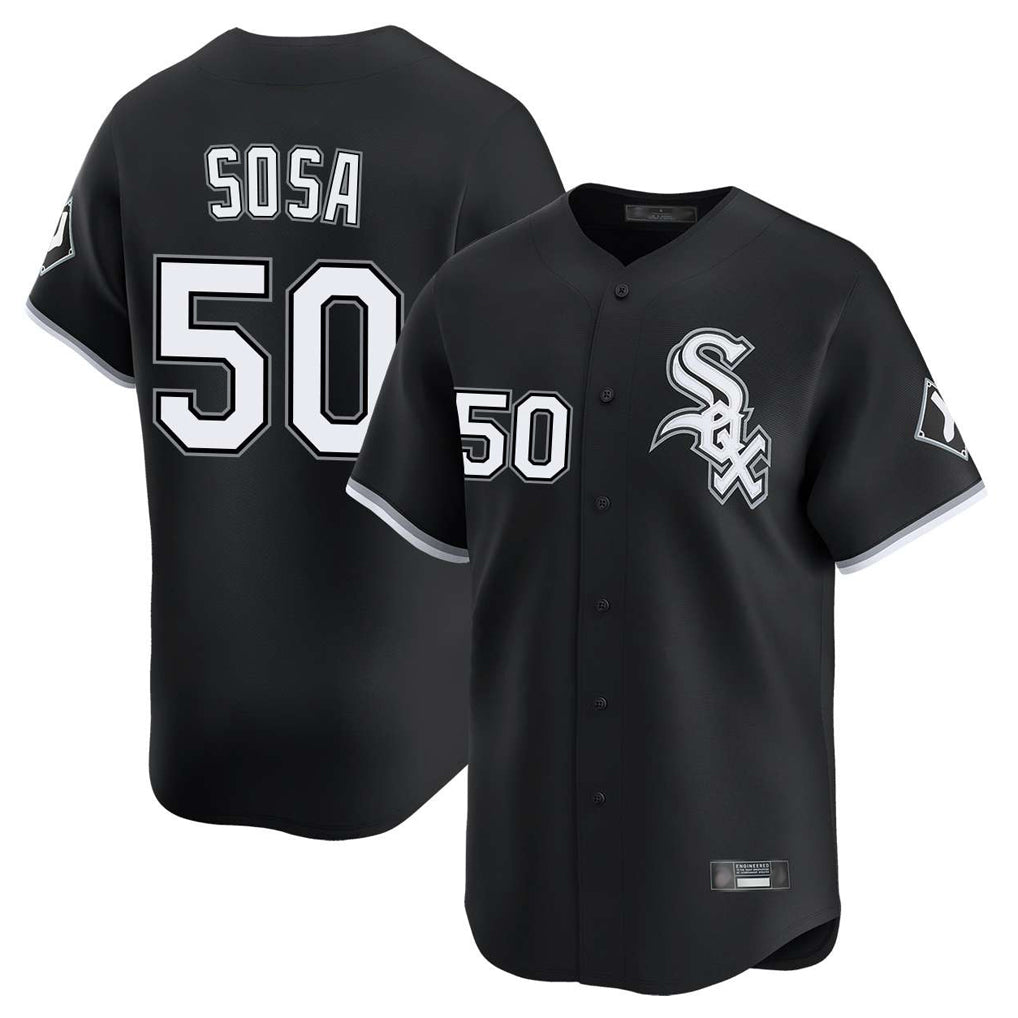 MATTH C.White Sox #50 Lenyn Sosa Player Black Limited Home Stitched Jerseys