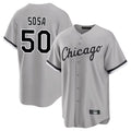 MATTH C.White Sox #50 Lenyn Sosa Player Gray Home Game Stitched Jerseys