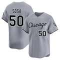 MATTH C.White Sox #50 Lenyn Sosa Player Gray Road Limited Home Stitched Jerseys