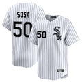 MATTH C.White Sox #50 Lenyn Sosa Player White Stripe Limited Home Stitched Jerseys