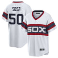 MATTH C.White Sox #50 Lenyn Sosa Player White T-shirt Home Game Stitched Jerseys