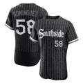 MATTH C.White Sox #58 Seranthony Dom¡§anguez Player Black City Connect Limited Elite Home Stitched Jerseys
