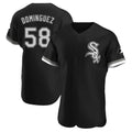 MATTH C.White Sox #58 Seranthony Dom¡§anguez Player Black Limited Elite Home Stitched Jerseys