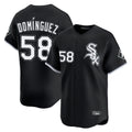 MATTH C.White Sox #58 Seranthony Dom¡§anguez Player Black Limited Home Stitched Jerseys
