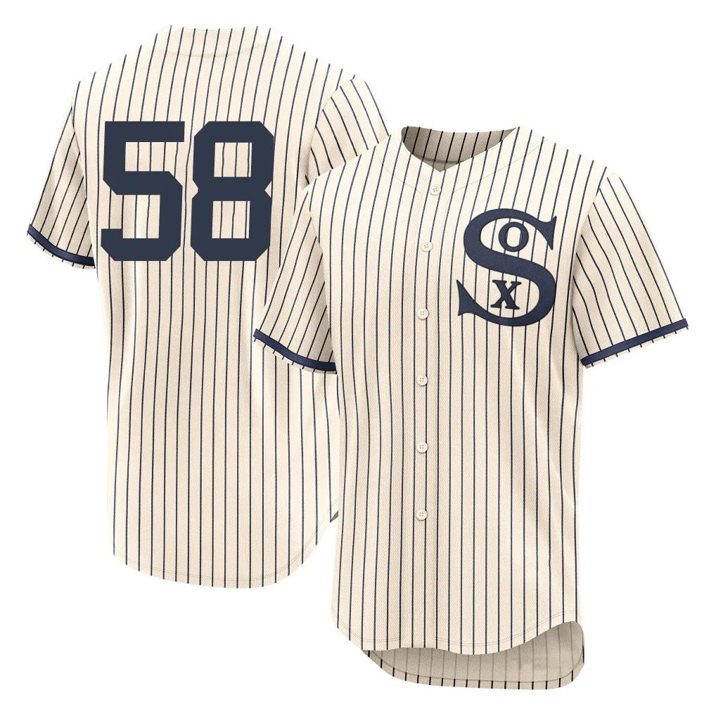 MATTH C.White Sox #58 Seranthony Dom¡§anguez Player Cream Field of Dreams Limited Elite Home Stitched Jerseys