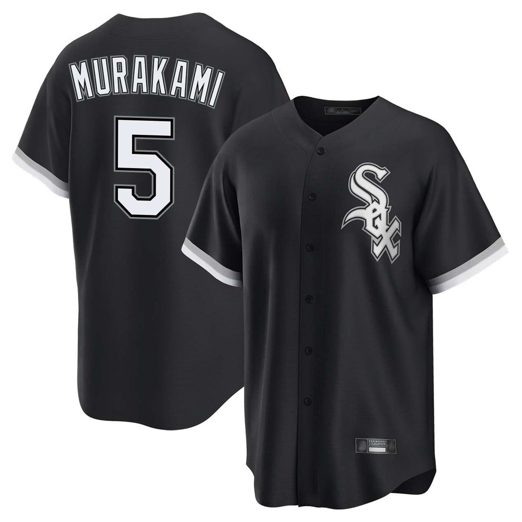 MATTH C.White Sox #5 Munetaka Murakami Player Black Home Game Stitched Jerseys