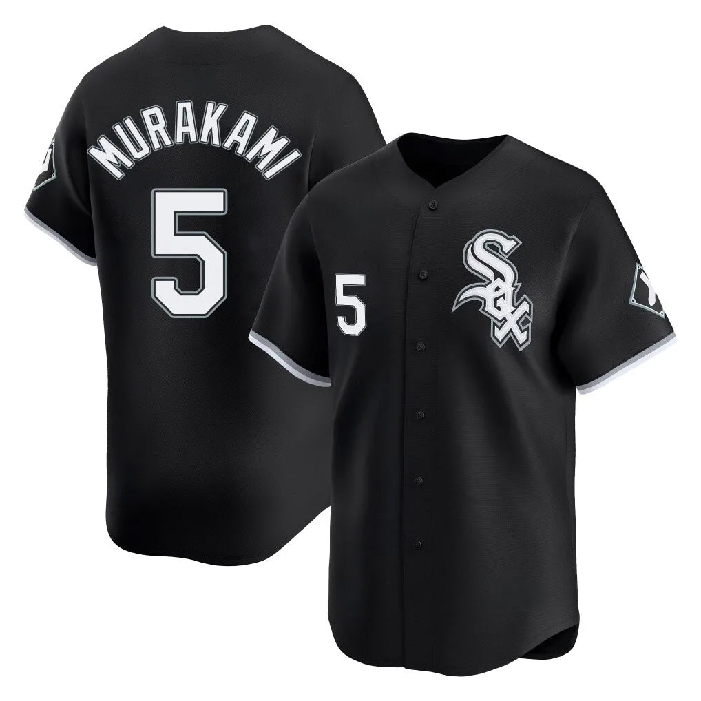 MATTH C.White Sox #5 Munetaka Murakami Player Black Limited Home Stitched Jerseys