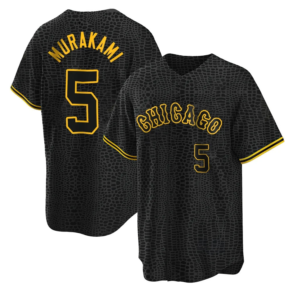 MATTH C.White Sox #5 Munetaka Murakami Player Black Snake Skin City Home Game Stitched Jerseys