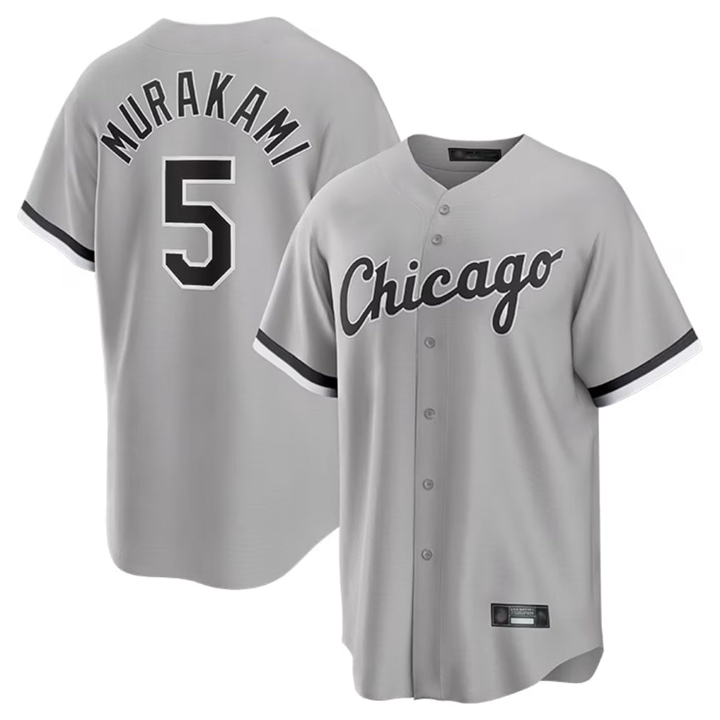 MATTH C.White Sox #5 Munetaka Murakami Player Gray Home Game Stitched Jerseys