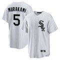 MATTH C.White Sox #5 Munetaka Murakami Player White Stripe Home Game Stitched Jerseys
