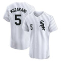 MATTH C.White Sox #5 Munetaka Murakami Player White Stripe Limited Elite Home Stitched Jerseys