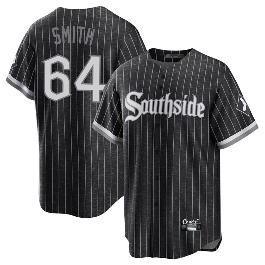 MATTH C.White Sox #64 Shane Smith Player Black City Connect Home Game Stitched Jerseys