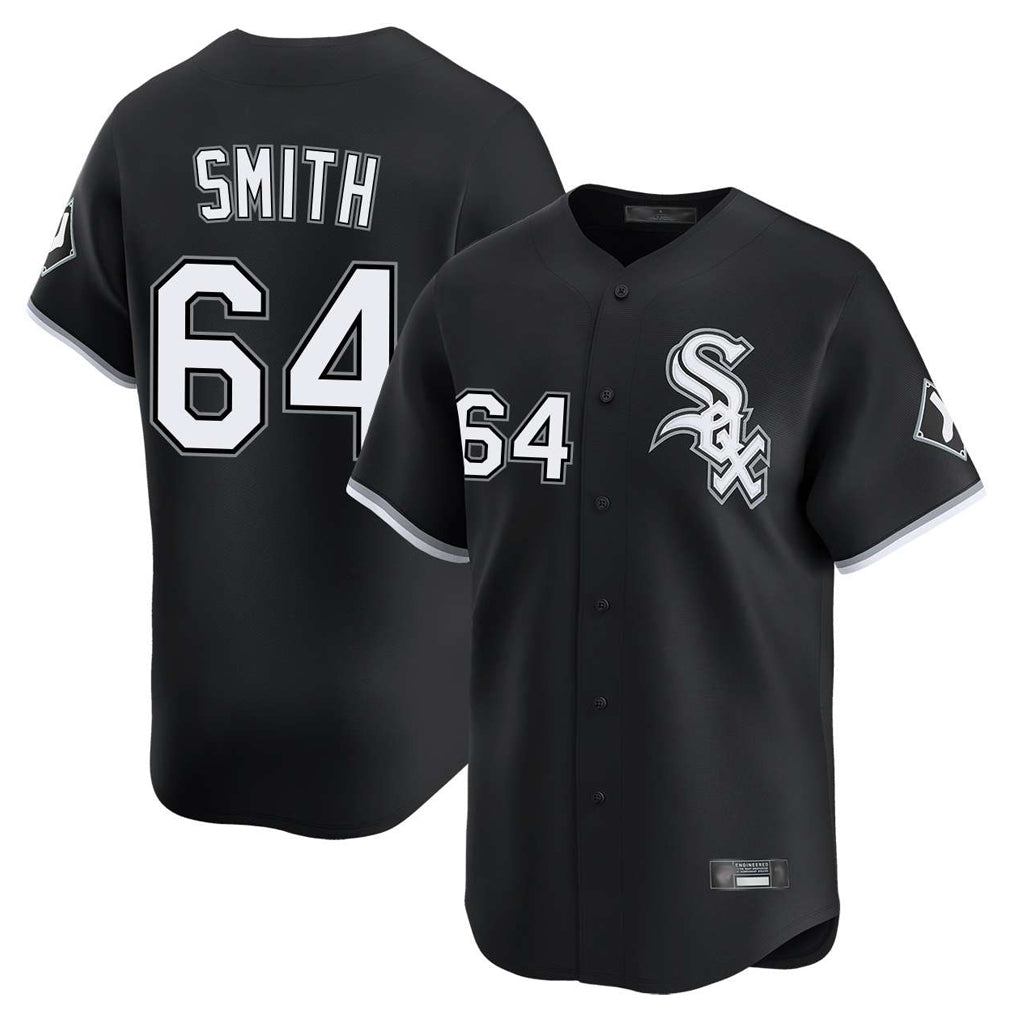 MATTH C.White Sox #64 Shane Smith Player Black Limited Home Stitched Jerseys