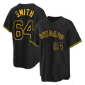 MATTH C.White Sox #64 Shane Smith Player Black Snake Skin City Home Game Stitched Jerseys