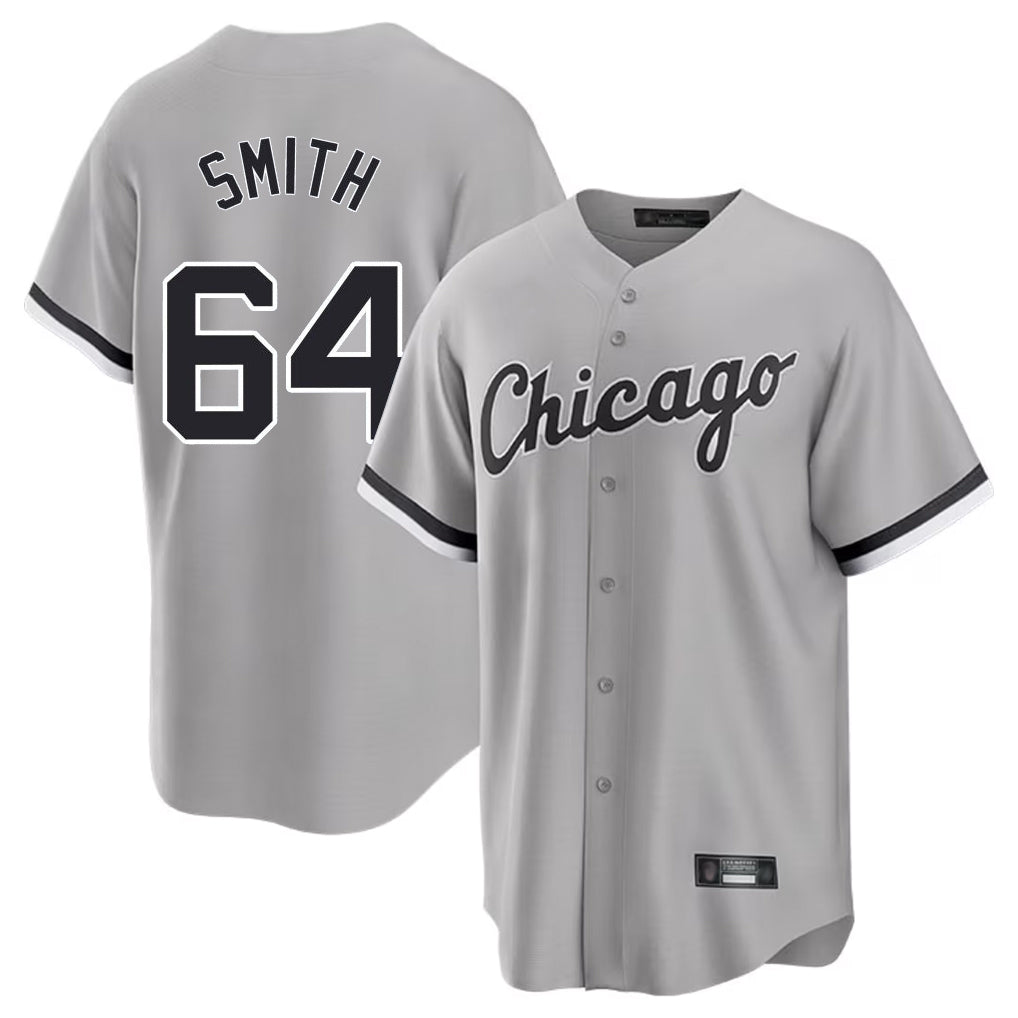 MATTH C.White Sox #64 Shane Smith Player Gray Home Game Stitched Jerseys