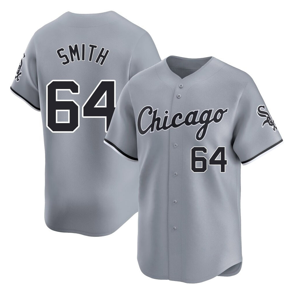 MATTH C.White Sox #64 Shane Smith Player Gray Road Limited Home Stitched Jerseys