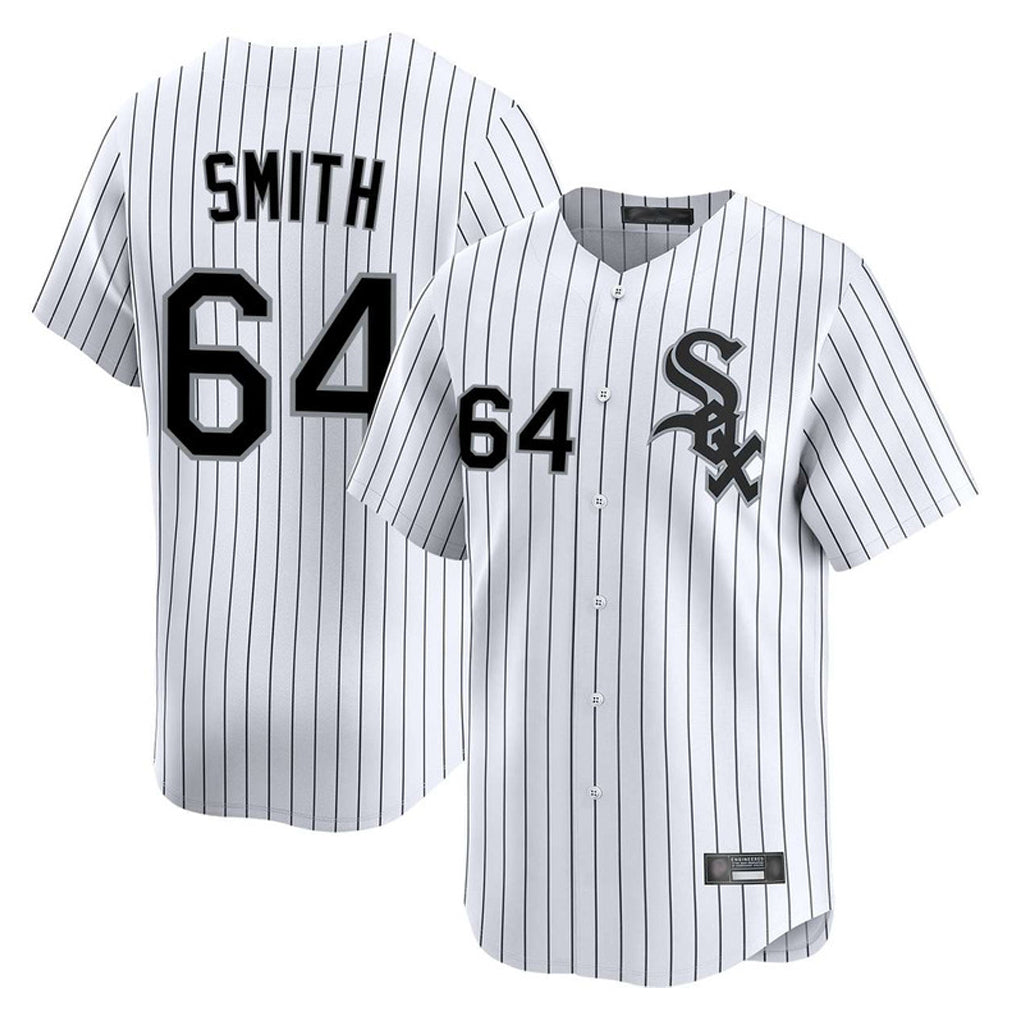 MATTH C.White Sox #64 Shane Smith Player White Stripe Limited Home Stitched Jerseys