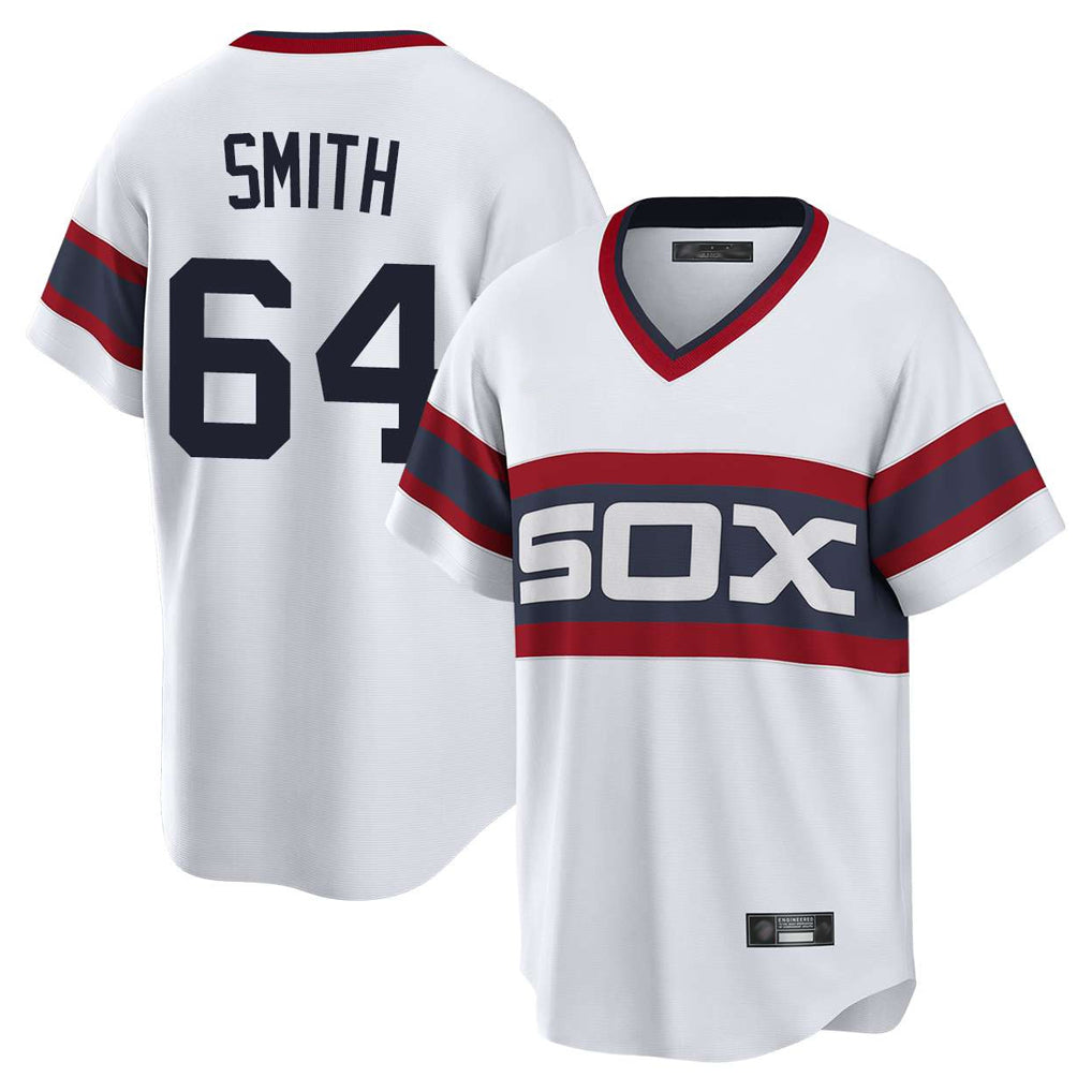 MATTH C.White Sox #64 Shane Smith Player White T-shirt Home Game Stitched Jerseys
