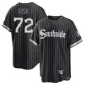 MATTH C.White Sox #72 Carlton Fisk Player Black City Connect Home Game Stitched Jerseys