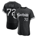 MATTH C.White Sox #72 Carlton Fisk Player Black City Connect Limited Elite Home Stitched Jerseys