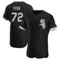 MATTH C.White Sox #72 Carlton Fisk Player Black Limited Elite Home Stitched Jerseys