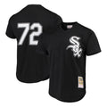 MATTH C.White Sox #72 Carlton Fisk Player Black Mitchell & Ness Cooperstown Collection Mesh Game Stitched Jerseys