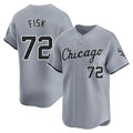 MATTH C.White Sox #72 Carlton Fisk Player Gray Road Limited Home Stitched Jerseys