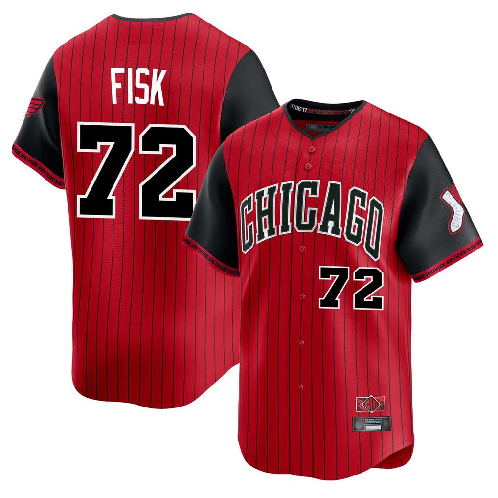 MATTH C.White Sox #72 Carlton Fisk Player Red City Connect Limited Home Stitched Jerseys