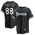 MATTH C.White Sox #88 Luis Robert Jr Player Black City Connect Home Game Stitched Jerseys