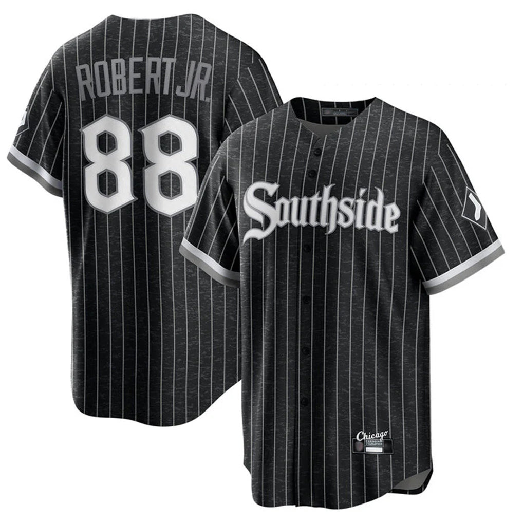 MATTH C.White Sox #88 Luis Robert Jr Player Black City Connect Home Game Stitched Jerseys