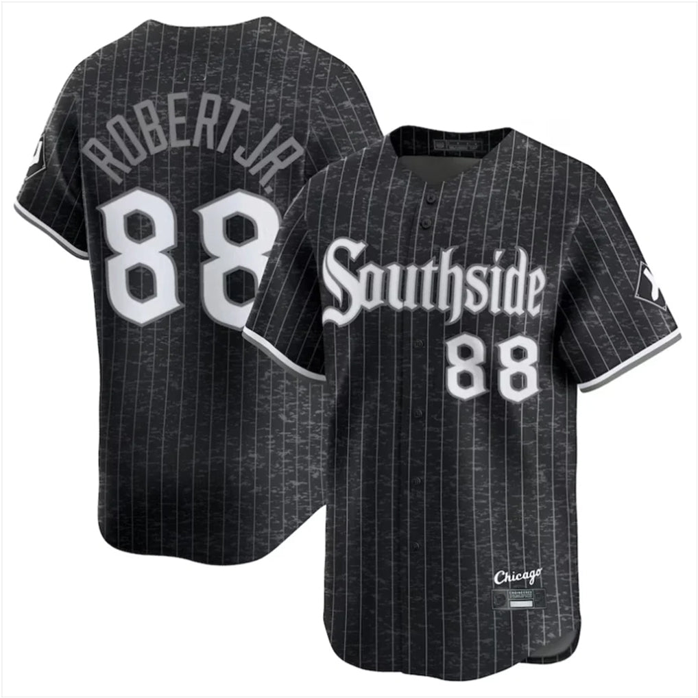 MATTH C.White Sox #88 Luis Robert Jr Player Black City Connect Limited Home Stitched Jerseys