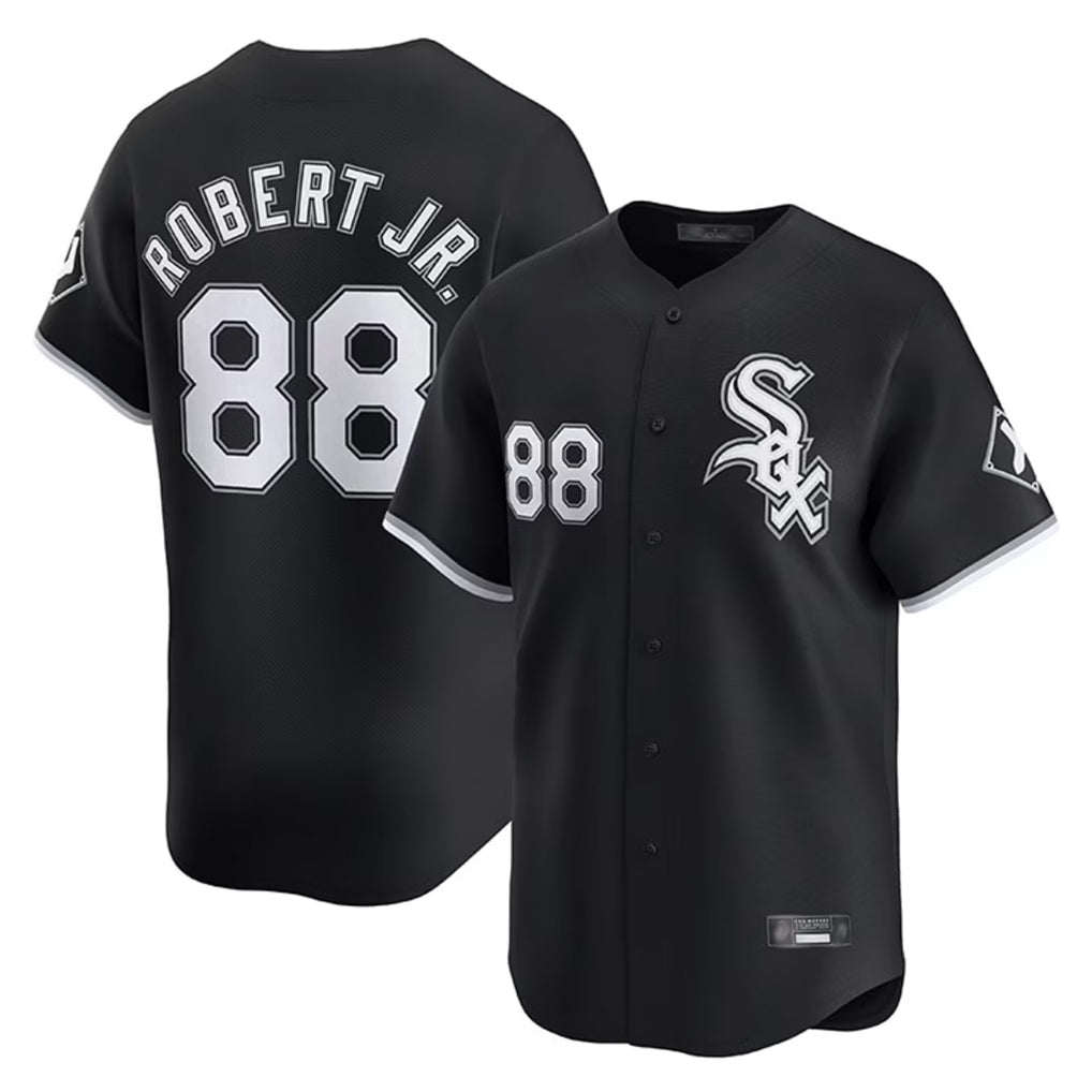 MATTH C.White Sox #88 Luis Robert Jr Player Black Limited Home Stitched Jerseys
