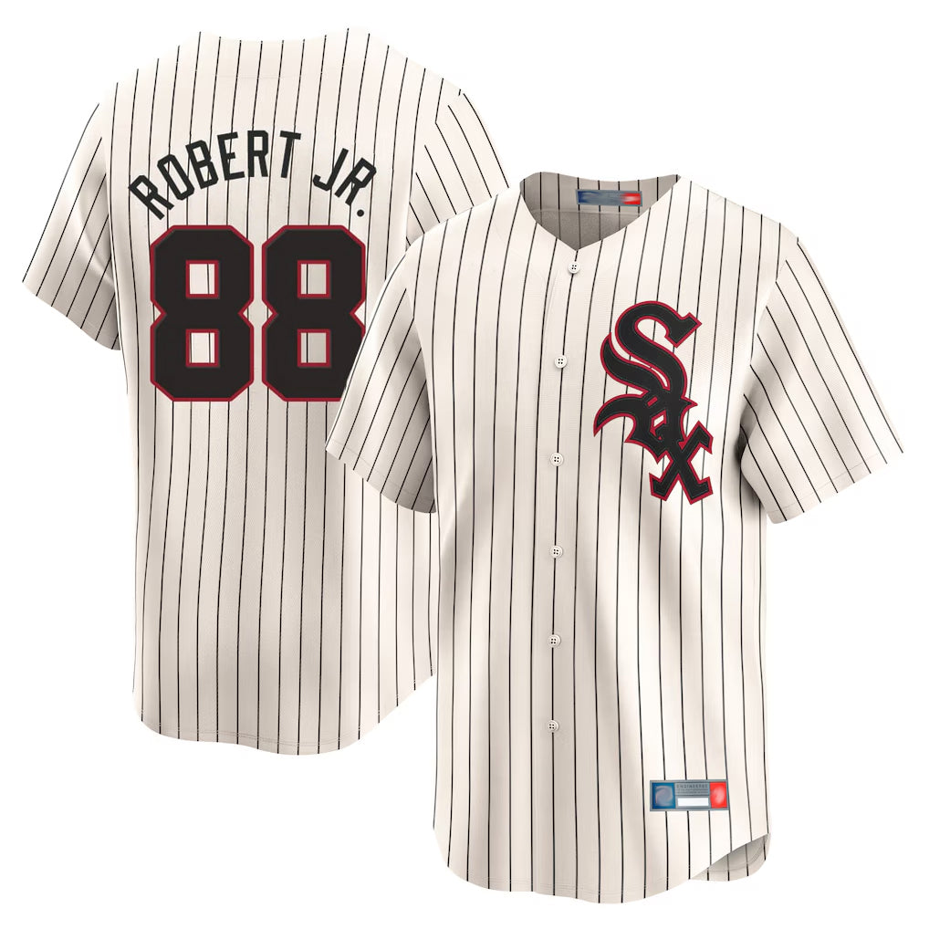 MATTH C.White Sox #88 Luis Robert Jr Player Cream Cooperstown Collection Limited Home Stitched Jerseys